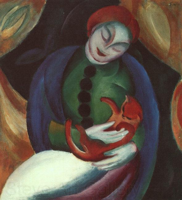 Franz Marc Girl with Car II Spain oil painting art